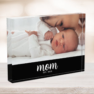 Benutzerdefinierte Mama Modern Script Fotoblock