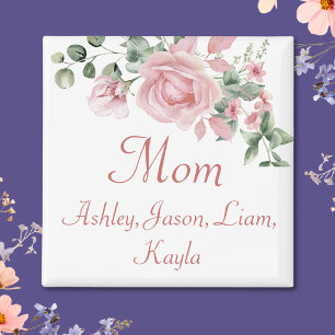 Benutzerdefinierte Mama Rosa Rosen Floral 4 bis 8 Magnet