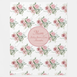 Benutzerdefinierte Mama Rosen Rosen Blumenmuster 4 Fleecedecke