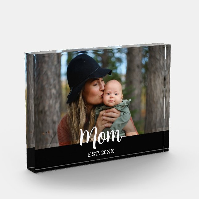 Benutzerdefinierte Mama seit  Fotoblock (Links)