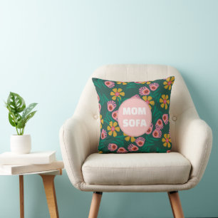 Benutzerdefinierte Mamma-Sofa-Blumen grün hübsch s Kissen
