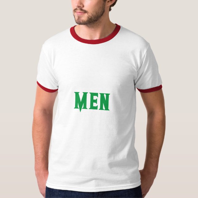 Benutzerdefinierte Männer Text Kelly Green Farbe M T-Shirt (Vorderseite)