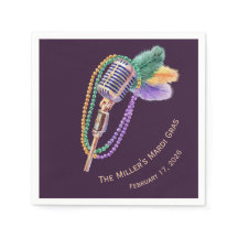 Benutzerdefinierte Mardi Gras Jazz Servietten