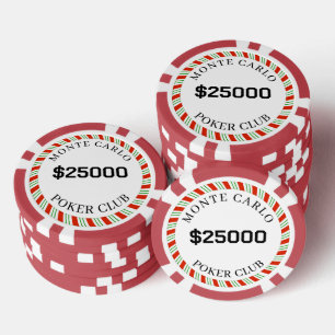 Benutzerdefinierte Marken Monte Carlo Smooth 25000 Pokerchips