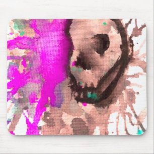 Benutzerdefinierte Mauspad Neon-Skelett-Splash-Kun