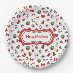 Benutzerdefinierte Meldung Niedlich Weihnachten Na Pappteller