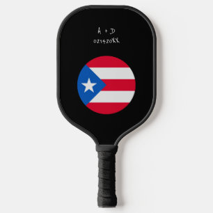 Benutzerdefinierte Meldung Puerto Rico Flag Pickleball Schläger