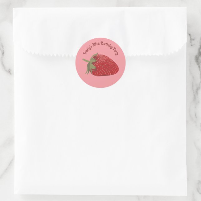 Benutzerdefinierte Meldung "Rot und Rosa" Runder Aufkleber (Tasche)