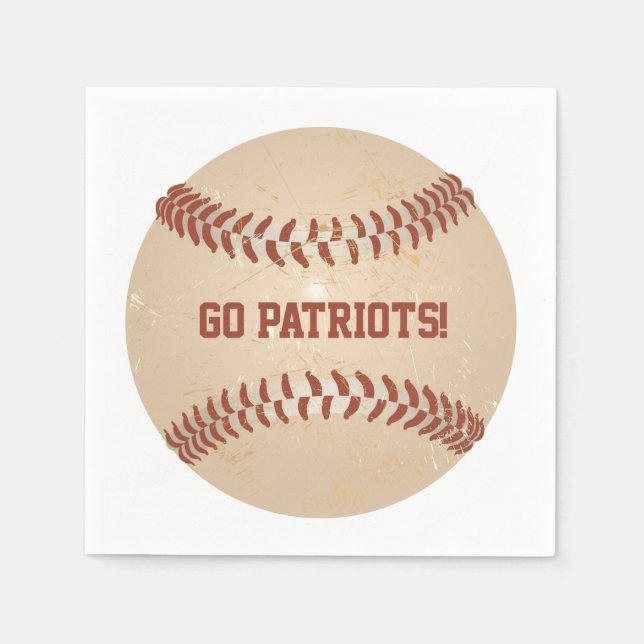 Benutzerdefinierte Meldung stört Baseball Serviette (Vorderseite)