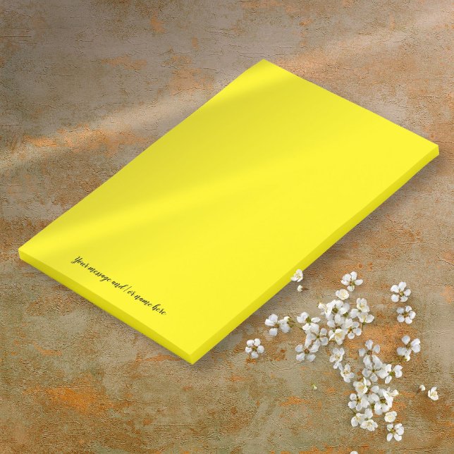 Benutzerdefinierte Meldung Vibranly Bright Yellow Post-it Klebezettel (Custom Message Vibrant Bright Yellow Post-it Notes)