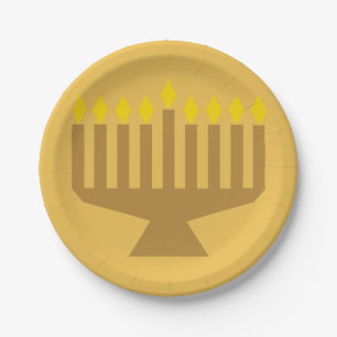 Benutzerdefinierte Menorah Paper-Teller Pappteller