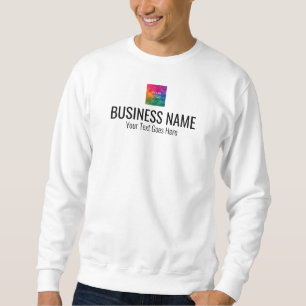 Benutzerdefinierte Mens Moderne elegante Weiße Log Sweatshirt