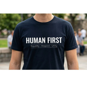 Benutzerdefinierte Mensch zuerst Gleichheit Respek T-Shirt