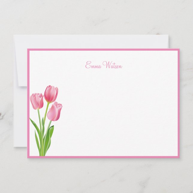 Benutzerdefinierte Merkkarten-Tulips Mitteilungskarte (Vorderseite)
