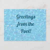 Benutzerdefinierte Message Swimming Pool Postkarte