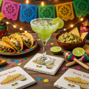 Benutzerdefinierte Mexikanische Fiesta Steinuntersetzer