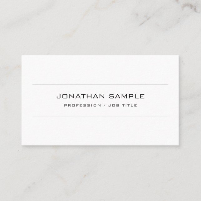 Benutzerdefinierte Minimalistische, elegante Mit M Visitenkarte (Vorderseite)