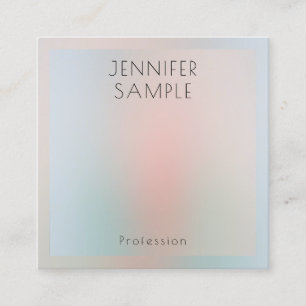 Benutzerdefinierte minimalistische elegante Pastel Quadratische Visitenkarte