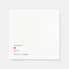 Benutzerdefinierte minimalistische Hochzeitstücher Serviette