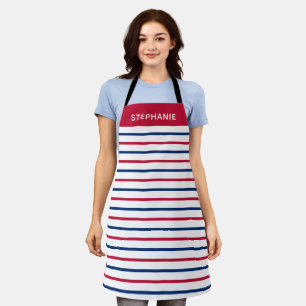 Benutzerdefinierte Minimalistische Rot- und Blaust Schürze