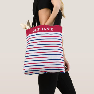 Benutzerdefinierte Minimalistische Rot- und Blaust Tasche