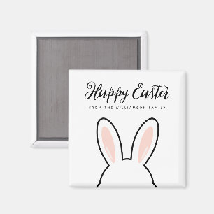 Benutzerdefinierte minimalistische süße Hasenohren Magnet