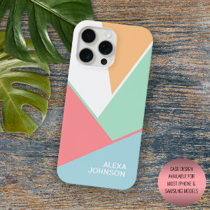 Benutzerdefinierte Mintgrün Hellblau Röte Pink Blo iPhone 16 Pro Max Hülle