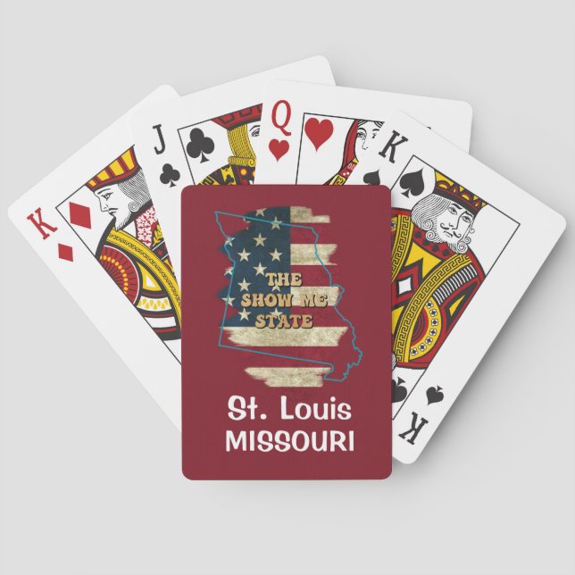 Benutzerdefinierte Missouri-Staat-Karten Spielkarten (Rückseite)