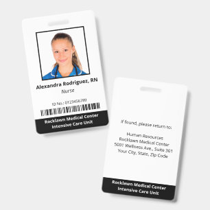 Benutzerdefinierte Mitarbeiter-Foto-Barcode-Kranke Ausweis