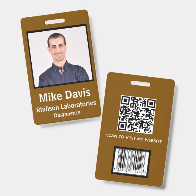 Benutzerdefinierte Mitarbeiter-Foto-ID Ausweis (Vorder- & Rückseite)