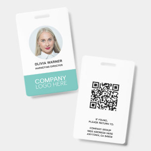 Benutzerdefinierte Mitarbeiter-Foto-QR-Code-Logo i Ausweis