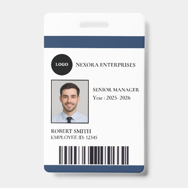 Benutzerdefinierte Mitarbeiter-ID-Karte | ABZEICHE Ausweis (Vorderseite)