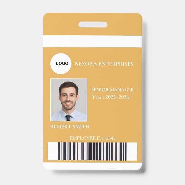 Benutzerdefinierte Mitarbeiter-ID-Karte | Firmenna Ausweis (Vorderseite)