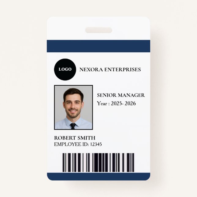 Benutzerdefinierte Mitarbeiter-ID-Karte | Firmenna Ausweis (Vorderseite)