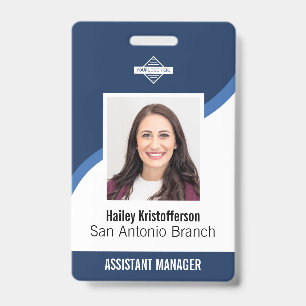 Benutzerdefinierte Mitarbeiter-Logo-Foto-ID-Namens Ausweis