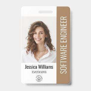 Benutzerdefinierte Mitarbeiter Name Logo Bar Code Ausweis