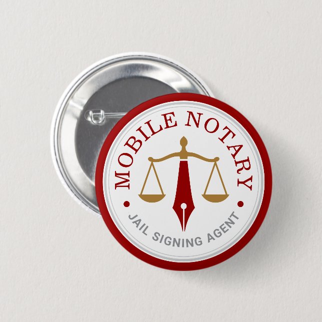 Benutzerdefinierte mobile notarielle Unterzeichnun Button (Vorne & Hinten)