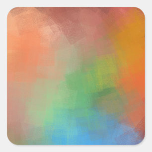 Benutzerdefinierte moderne abstrakte Kunst leere e Quadratischer Aufkleber