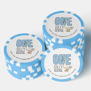 Benutzerdefinierte moderne blaue dumme Gans zum er Pokerchips