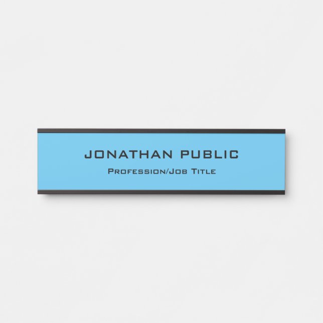 Benutzerdefinierte moderne Elegant Template Cool S Türschild (Vorderseite )