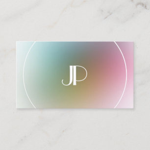 Benutzerdefinierte moderne, elegante monogramm-far visitenkarte