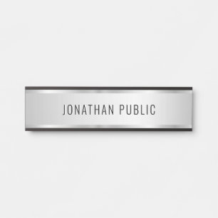 Benutzerdefinierte moderne elegante Vorlage Luxe F Türschild