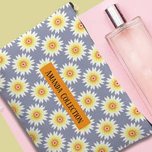 Benutzerdefinierte moderne girly florale hellviole zubehörtasche