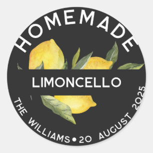 Benutzerdefinierte moderne italienische Limoncello Runder Aufkleber
