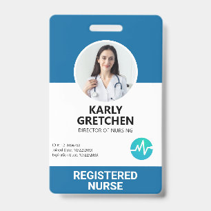 Benutzerdefinierte moderne Krankenhausmitarbeiter- Ausweis