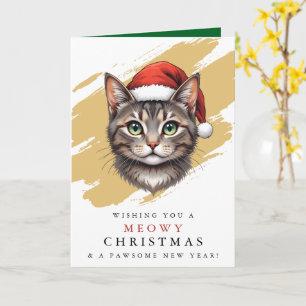 Benutzerdefinierte moderne niedliche Weihnachtskat Karte