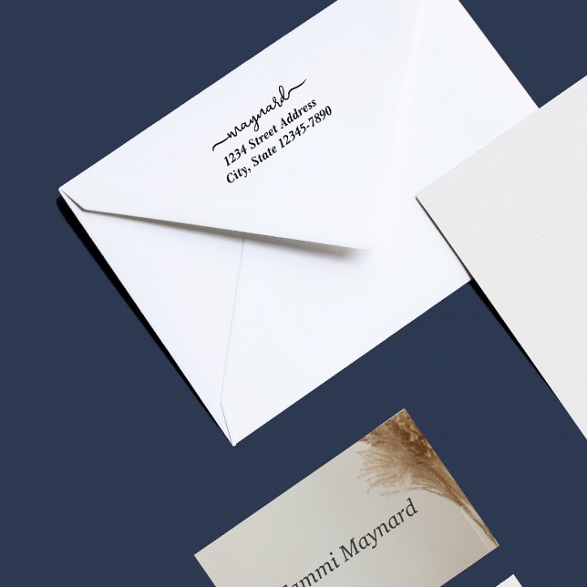 Benutzerdefinierte moderne Script-Address-Briefmar Gummistempel (Von Creator hochgeladen)