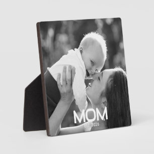 Benutzerdefinierte Mom Established Modern Bold Sch Fotoplatte
