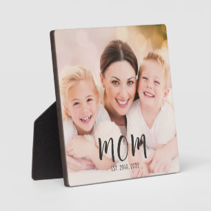 Benutzerdefinierte Mom etablierte moderne Schrift  Fotoplatte