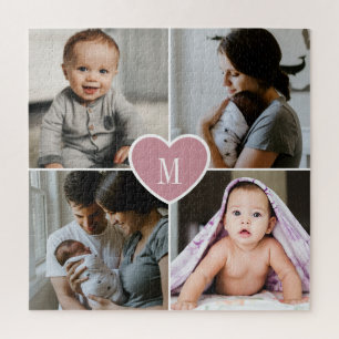 Benutzerdefinierte Monogram-Familie Foto Collage R